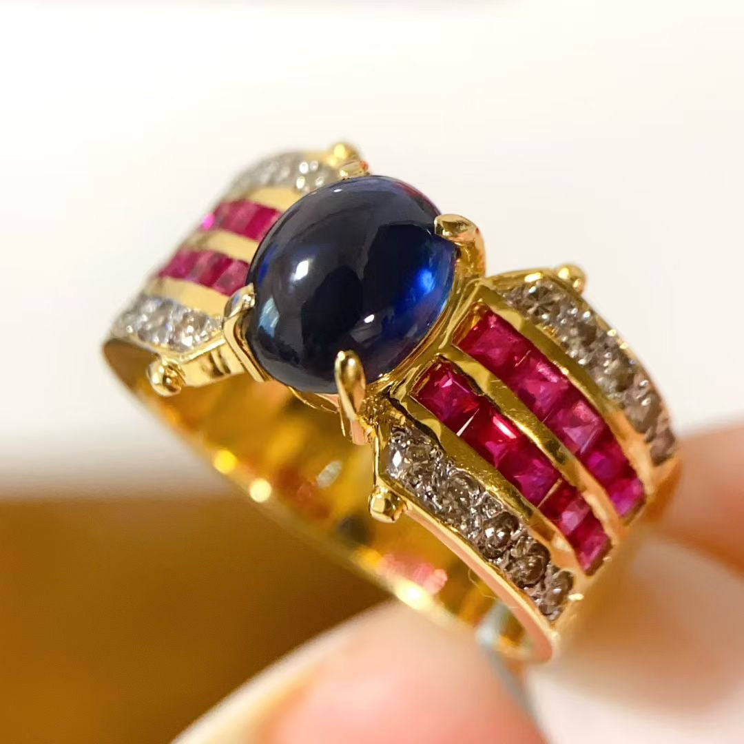 Sapphire Ruby ring