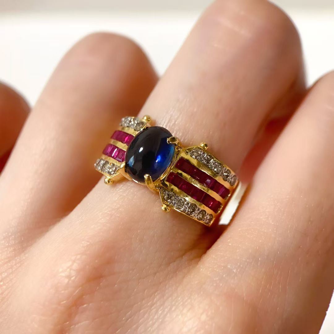 Sapphire Ruby ring