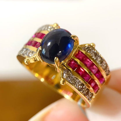 Sapphire Ruby ring