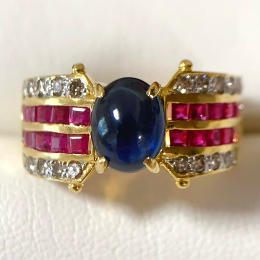 Sapphire Ruby ring