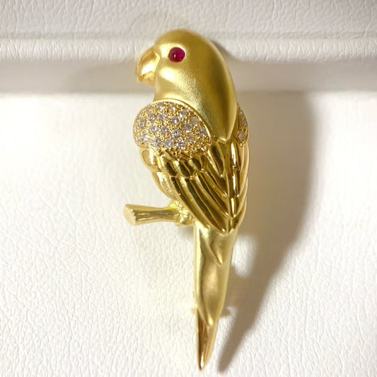 Parrot brooch